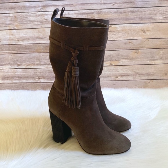 Vince Camuto Shoes - Vince Camuto Suede Fermel Slouch Tassel Boots